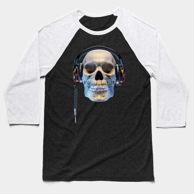 Sonic Skull Baseball T-Shirt by David Penfound Artworks